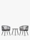 Gallery Direct Moro 2-Seater Garden Bistro/Tea Table & Chairs Set, Grey