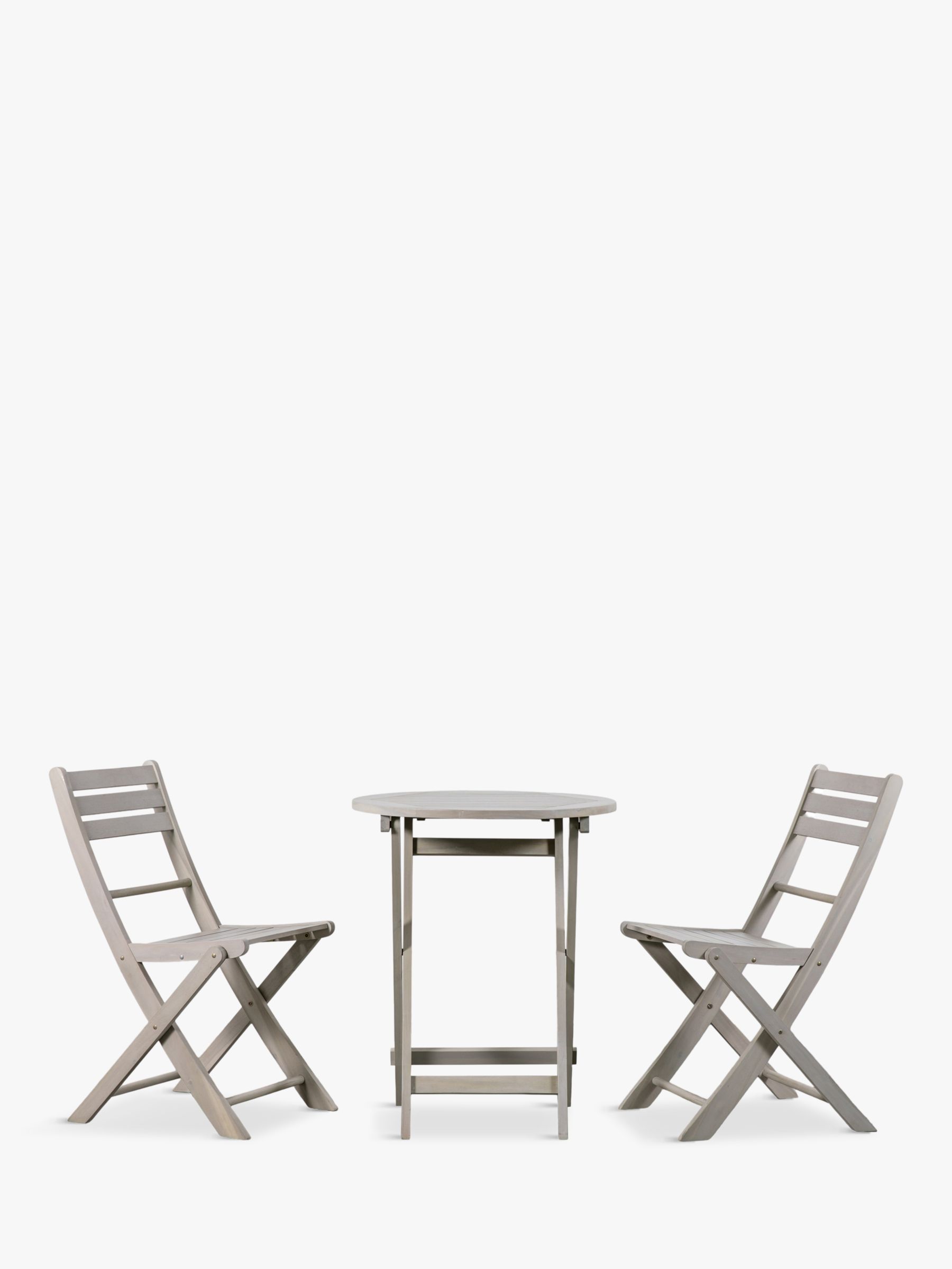 Photo of Gallery direct sacra 2-seater acacia wood folding garden bistro table & chairs set whitewash