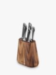 Jamie Oliver Acacia Wood Filled Knife Block Set, 6 Piece