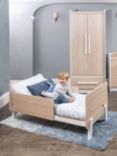 Boori Natty Cotbed with Mattress, White/Oak