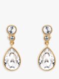 Emma Holland Teardrop Austrian Crystal Clip-On Drop Earrings, Gold
