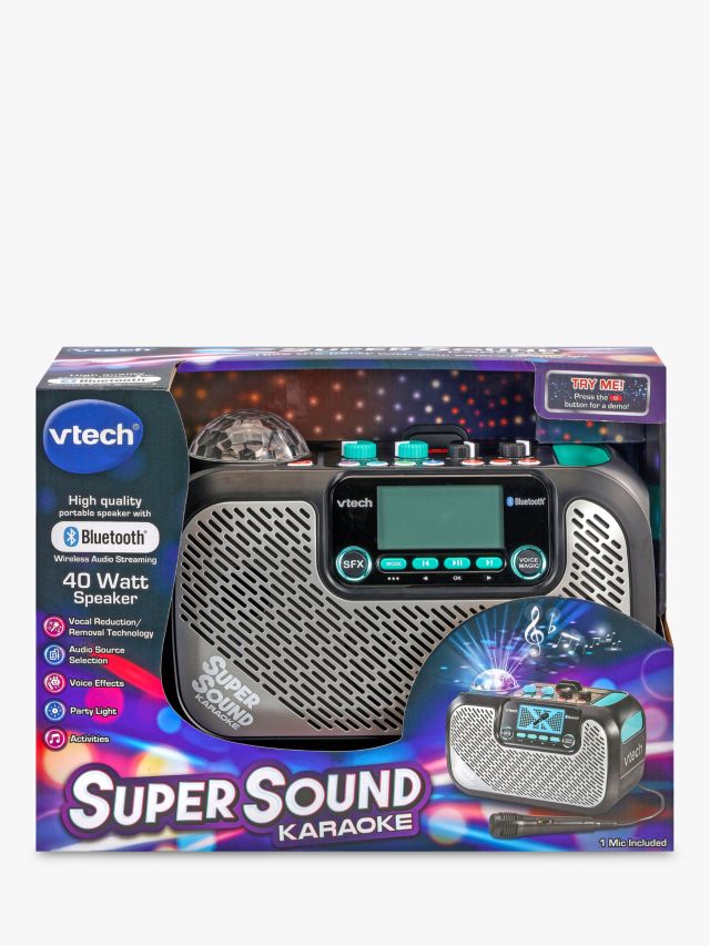 Super Sound Karaoke, Bring the party wherever you go with the Super Sound  Karaoke, featuring Bluetooth®, voice effects, a microphone and more! 🔊 🎤  🎵, By VTech Toys UK
