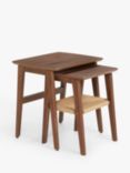 John Lewis Cord Side Table, Nest of 2, Mid Brown