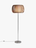 John Lewis Harmony Ribbon New Base Floor Lamp, Natural/Chrome