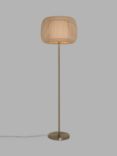 John Lewis Harmony Ribbon New Base Floor Lamp, Natural/Chrome