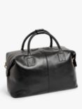 John Lewis Made in Italy Leather Holdall, Black Black