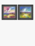 John Lewis Anna Schofield 'Field Calmness & Purple Valley' Framed Print, Set of 2, 53 x 53cm, Multi