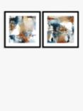 Natasha Barnes - 'Continuity' Abstract Framed Print & Mount, Set of 2, 61.5 x 61.5cm, Multi