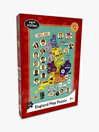 Very Puzzled England Map Puzzle, 100 Pieces