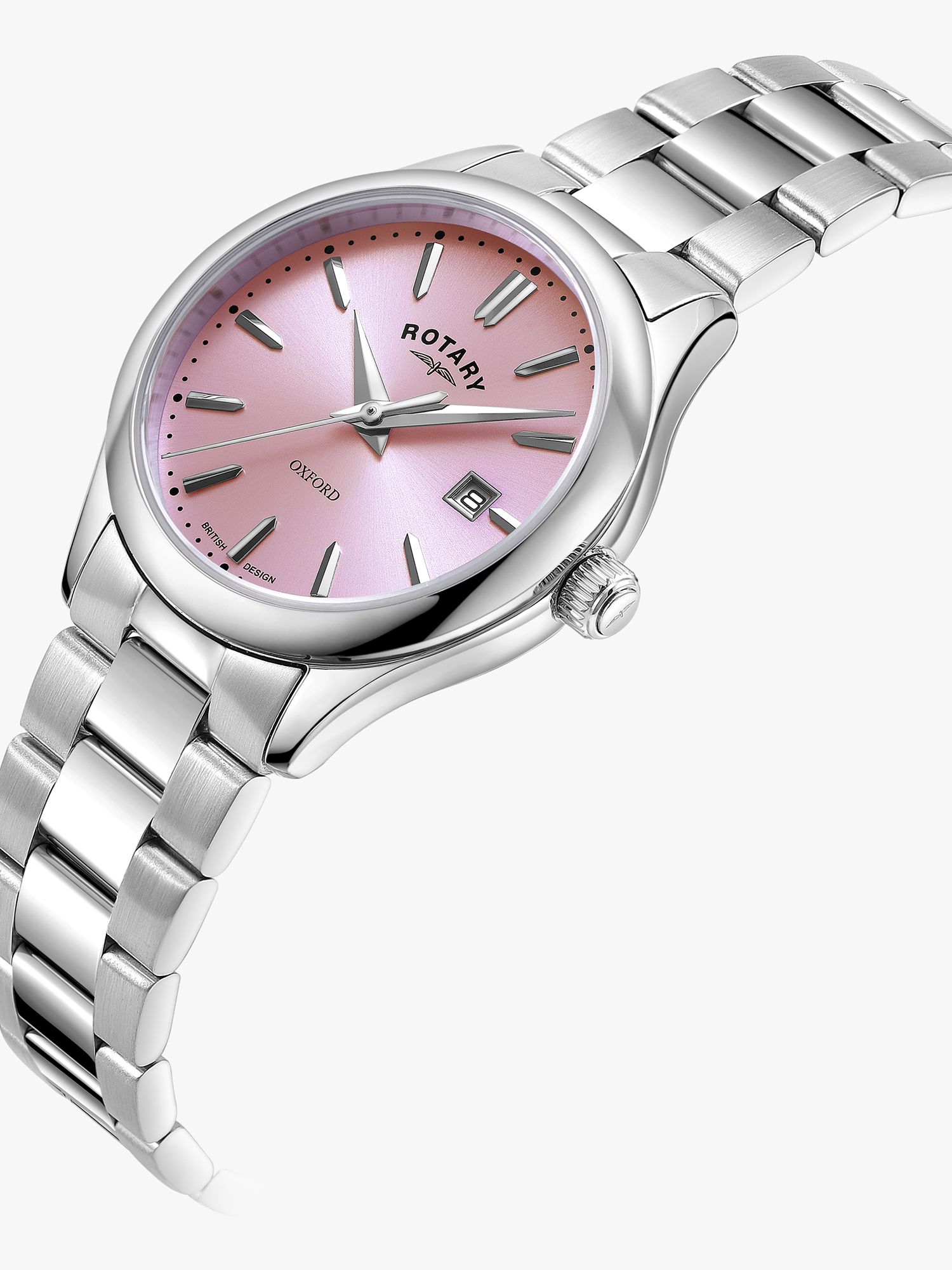 Buy Rotary Women's Oxford Date Bracelet Strap Watch Online at johnlewis.com