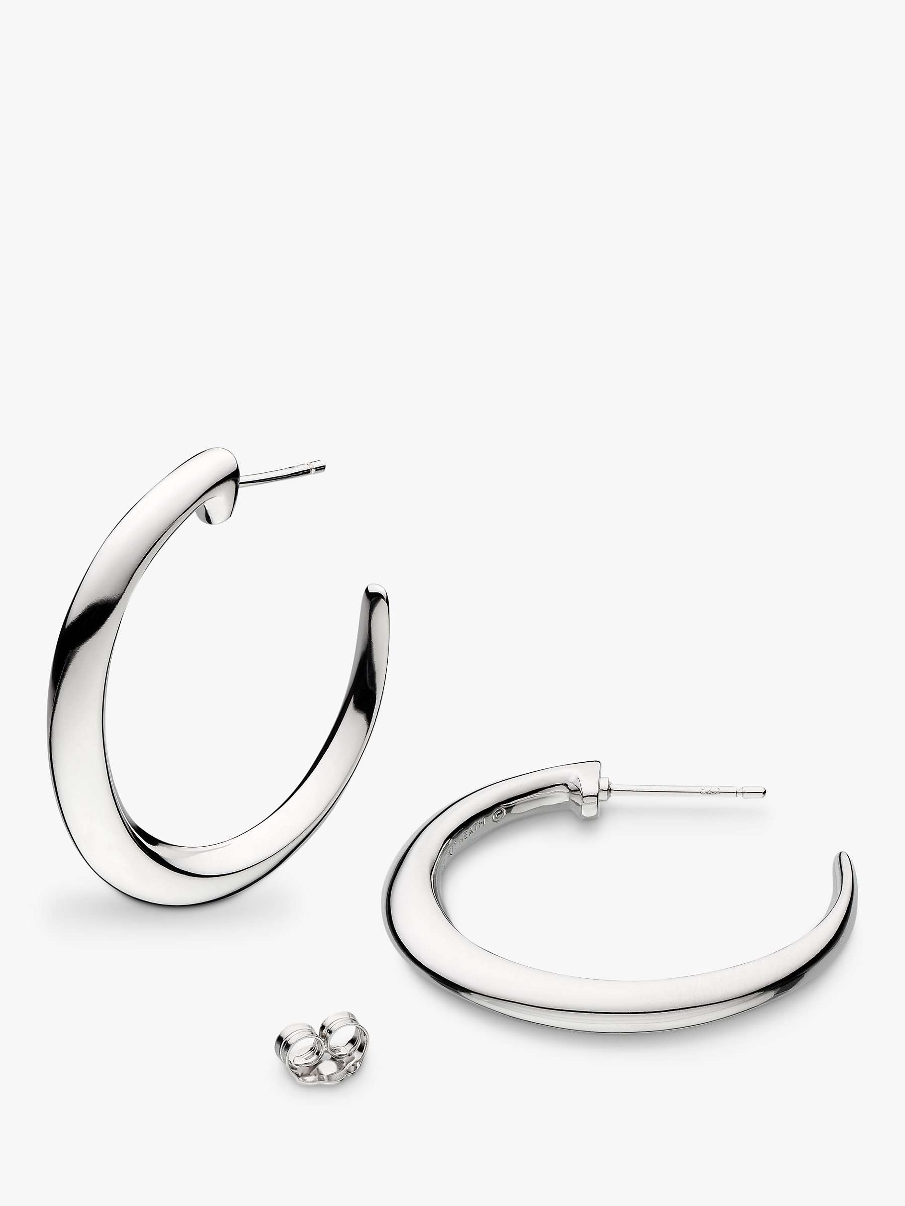 Buy Kit Heath Bevel Cirque Grande Hoop Earrings, Silver Online at johnlewis.com