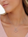 Kit Heath Entwine Alicia Pendant Necklace, Silver/Rose Gold