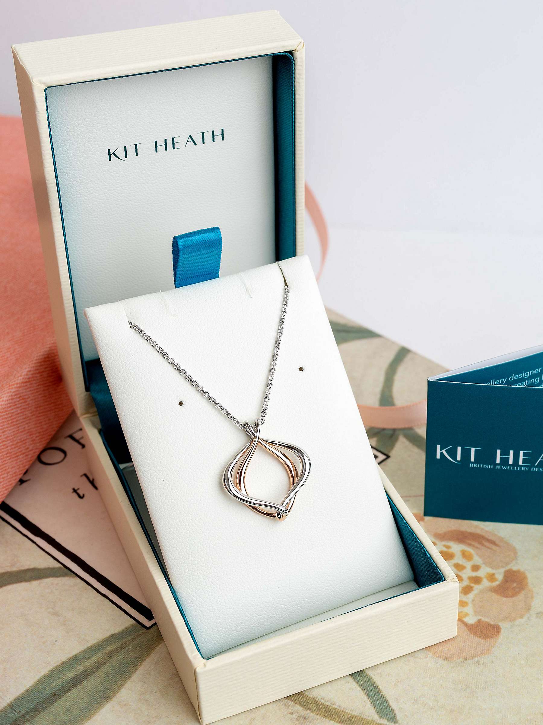 Buy Kit Heath Entwine Alicia Pendant Necklace, Silver/Rose Gold Online at johnlewis.com