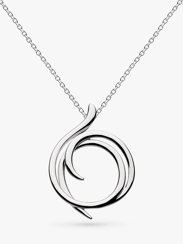 Kit Heath Entwine Helix Wrap Pendant Necklace, Silver