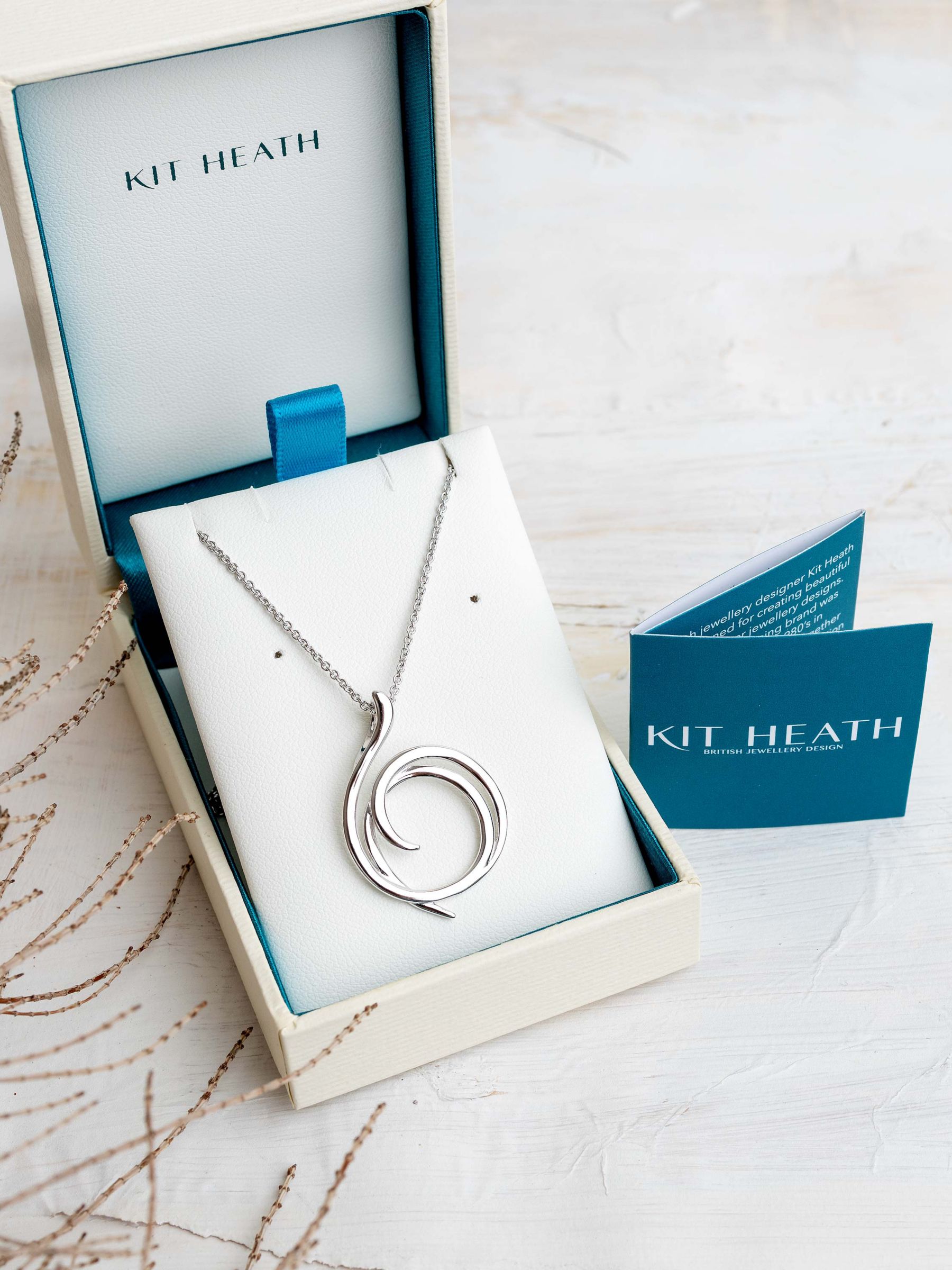 Buy Kit Heath Entwine Helix Wrap Pendant Necklace, Silver Online at johnlewis.com