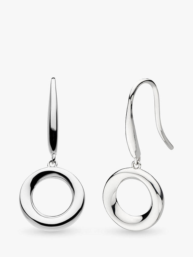 Kit Heath Bevel Cirque Drop Earrings, Silver