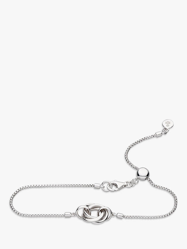 Kit Heath Bevel Trilogy Slider Bracelet, Silver