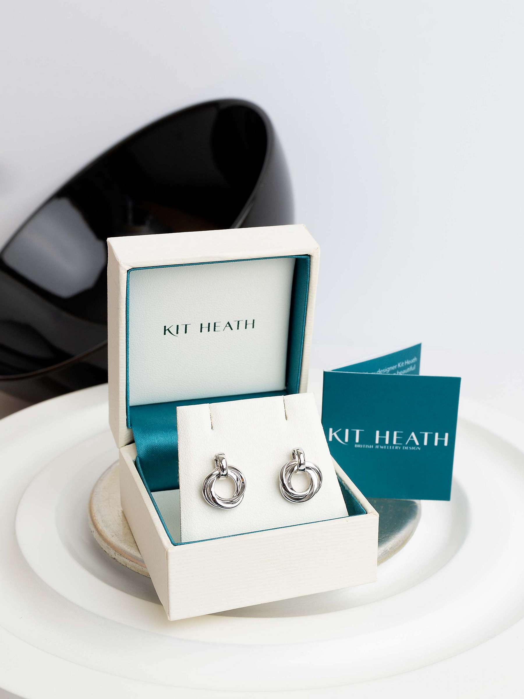Buy Kit Heath Bevel Trilogy Drop Earrings, Silver Online at johnlewis.com