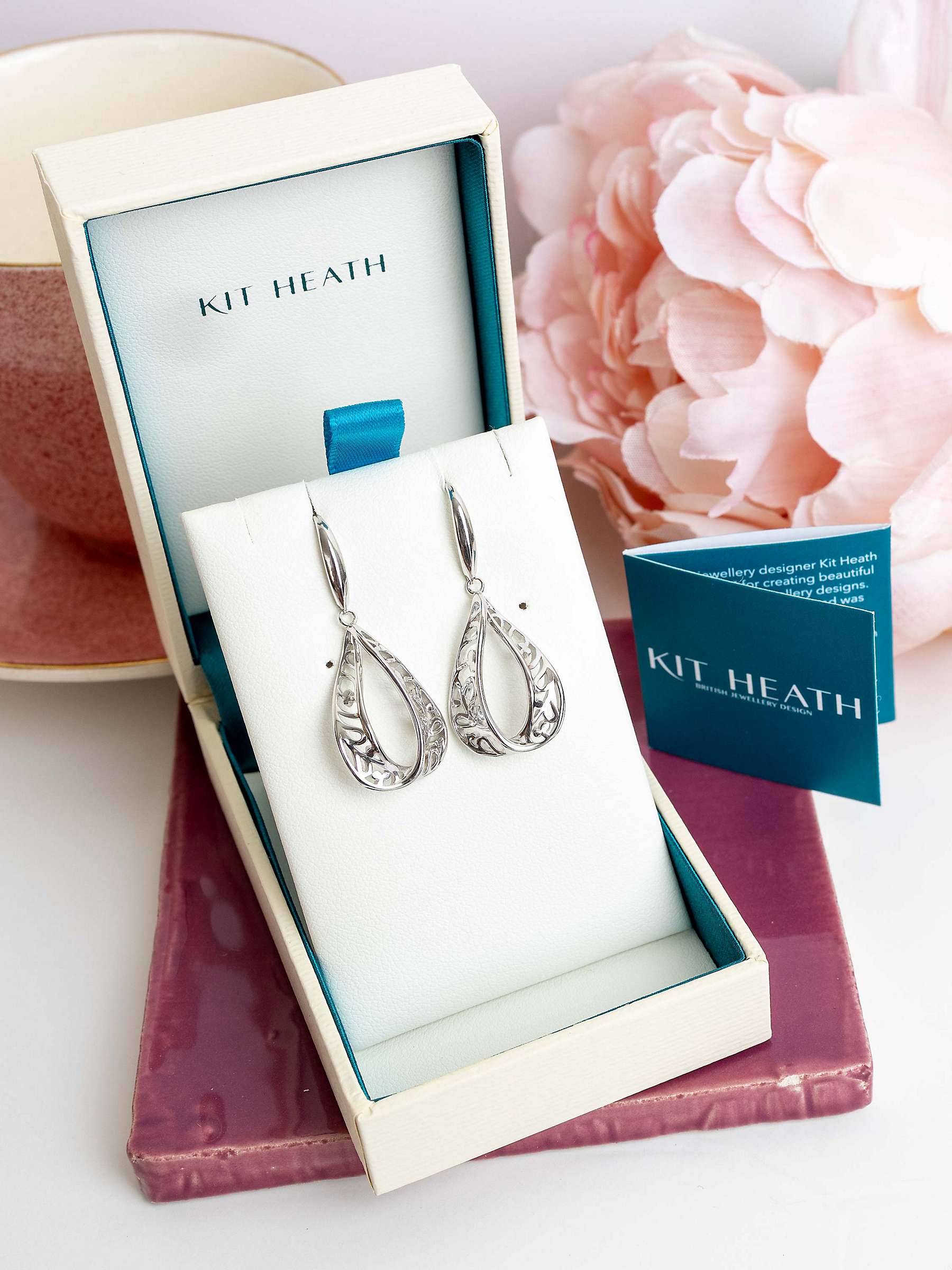 Buy Kit Heath Blossom Flourish Loupe Drop Earrings, Silver Online at johnlewis.com