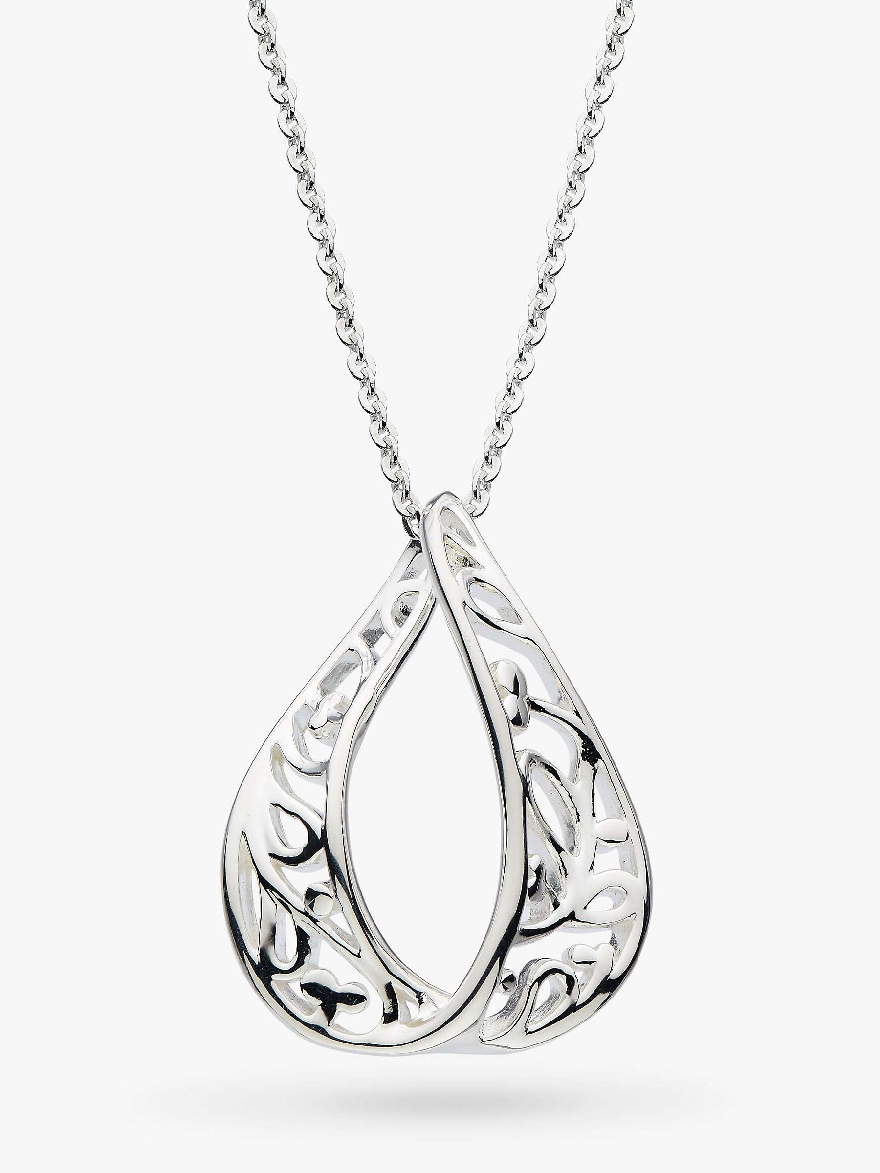 Buy Kit Heath Blossom Flourish Loupe Pendant Necklace, Silver Online at johnlewis.com