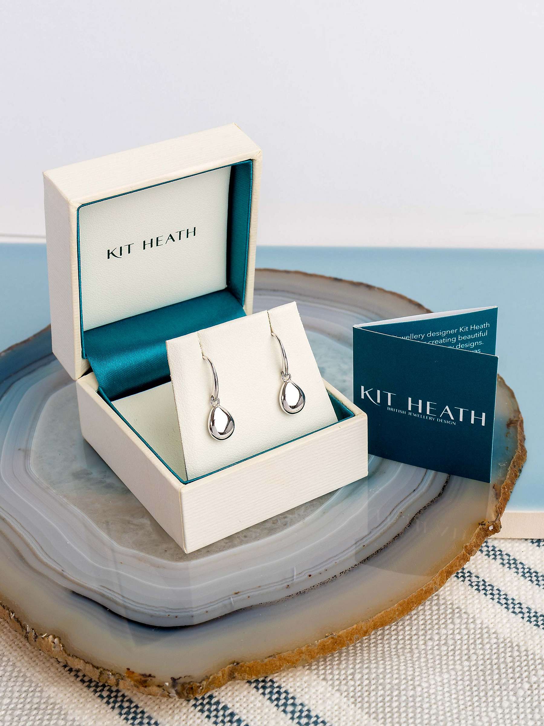 Buy Kit Heath Coast Pebbles Droplet Drop Earrings, Silver Online at johnlewis.com
