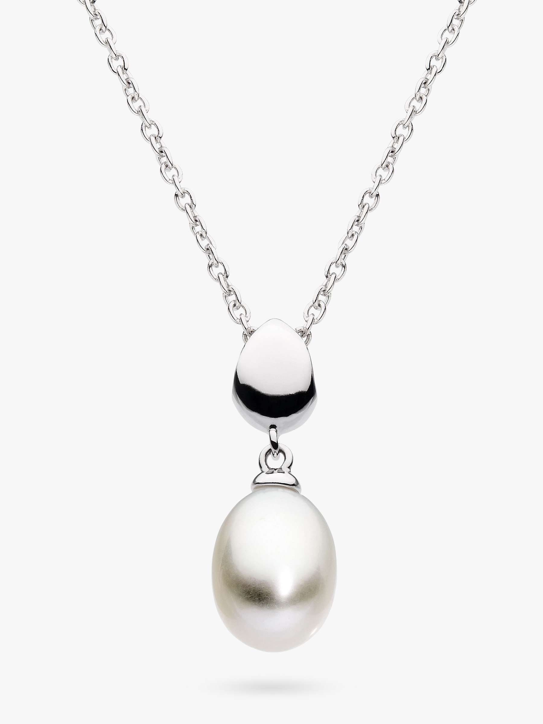 Buy Kit Heath Coast Pebble Pearl Freshwater Pearl Pendant Necklace, Silver/White Online at johnlewis.com