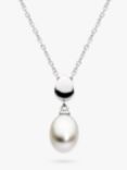 Kit Heath Coast Pebble Pearl Freshwater Pearl Pendant Necklace, Silver/White