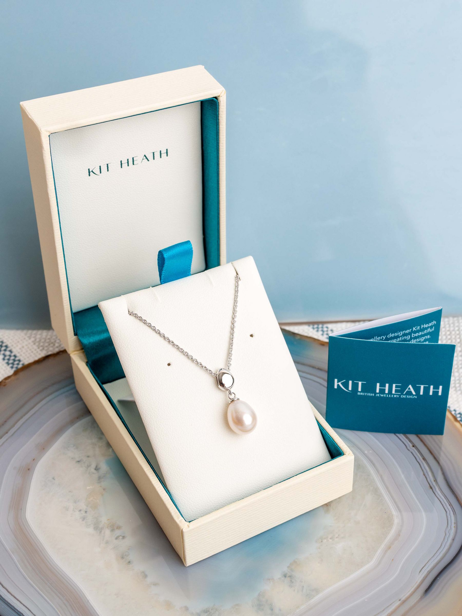 Buy Kit Heath Coast Pebble Pearl Freshwater Pearl Pendant Necklace, Silver/White Online at johnlewis.com