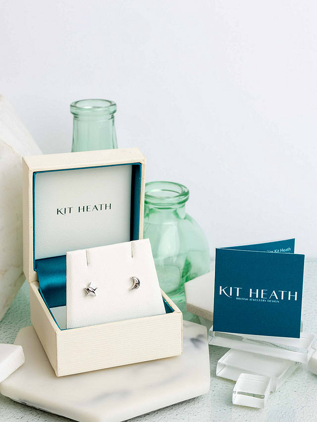Kit Heath Miniatures Moonlight Stud Earrings, Silver