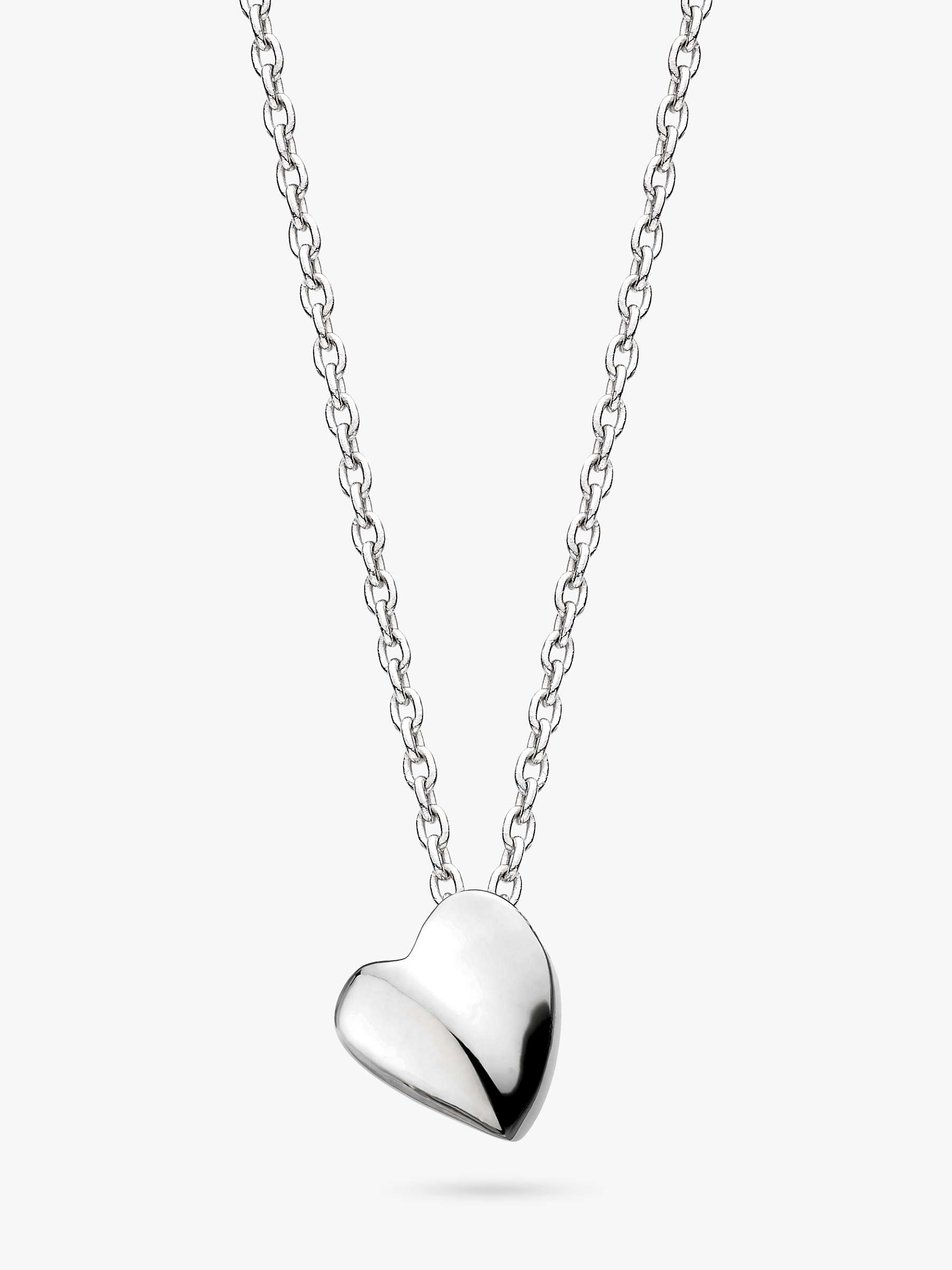 Buy Kit Heath Blossom Heart Pendant Necklace, Silver Online at johnlewis.com