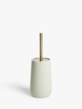 John Lewis Drift Toilet Brush, Stone/Brass