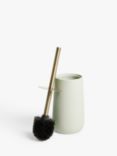 John Lewis Drift Toilet Brush, Stone/Brass