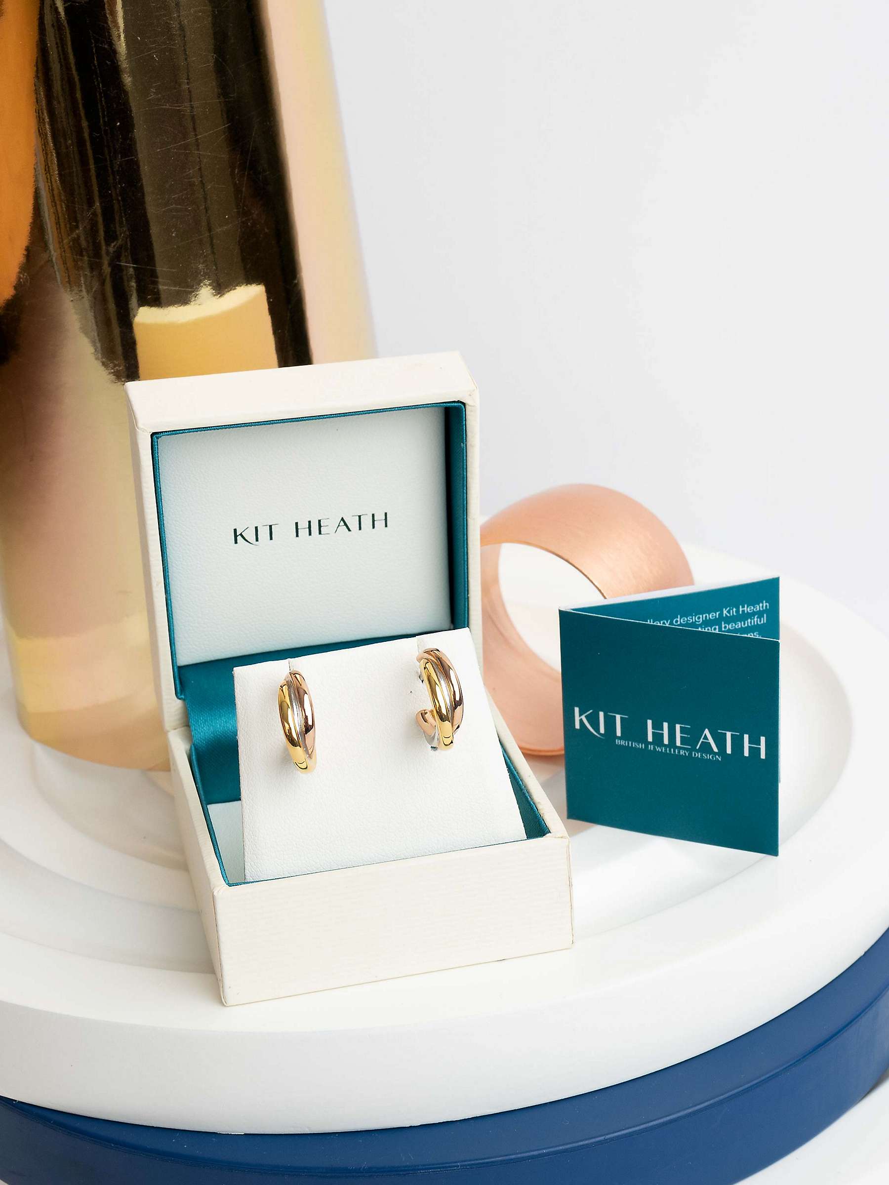 Buy Kit Heath Bevel Trilogy Semi Hoop Stud Earrings Online at johnlewis.com