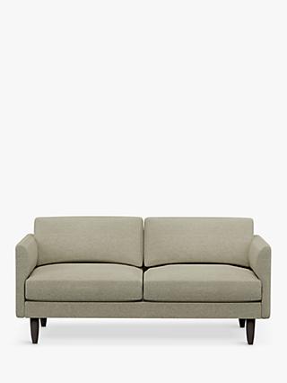 Rise Range, Hutch Rise Curve Arm Large 3 Seater Sofa, Dark Leg, Textured Weave Oatmeal