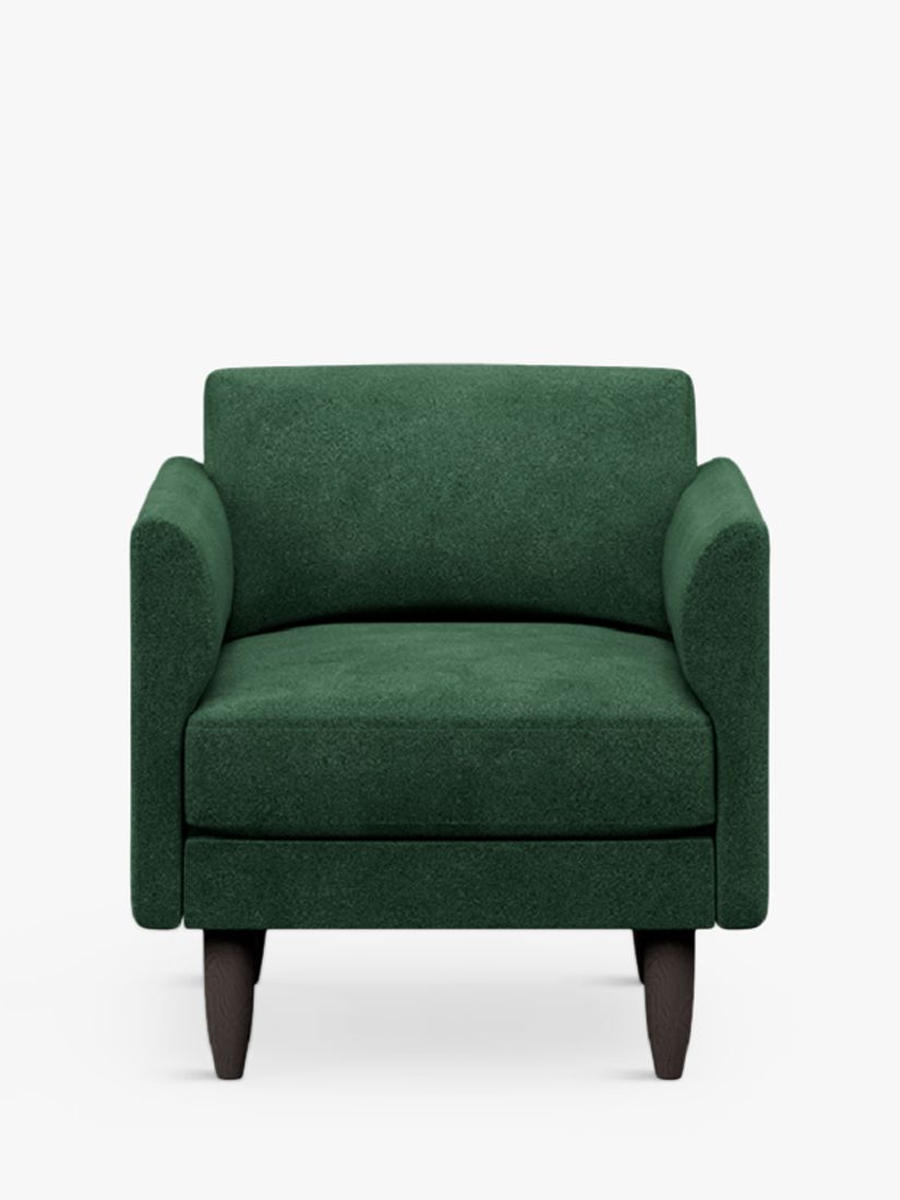 Rise Range, Hutch Rise Curve Arm Armchair, Dark Leg, Velvet Sage