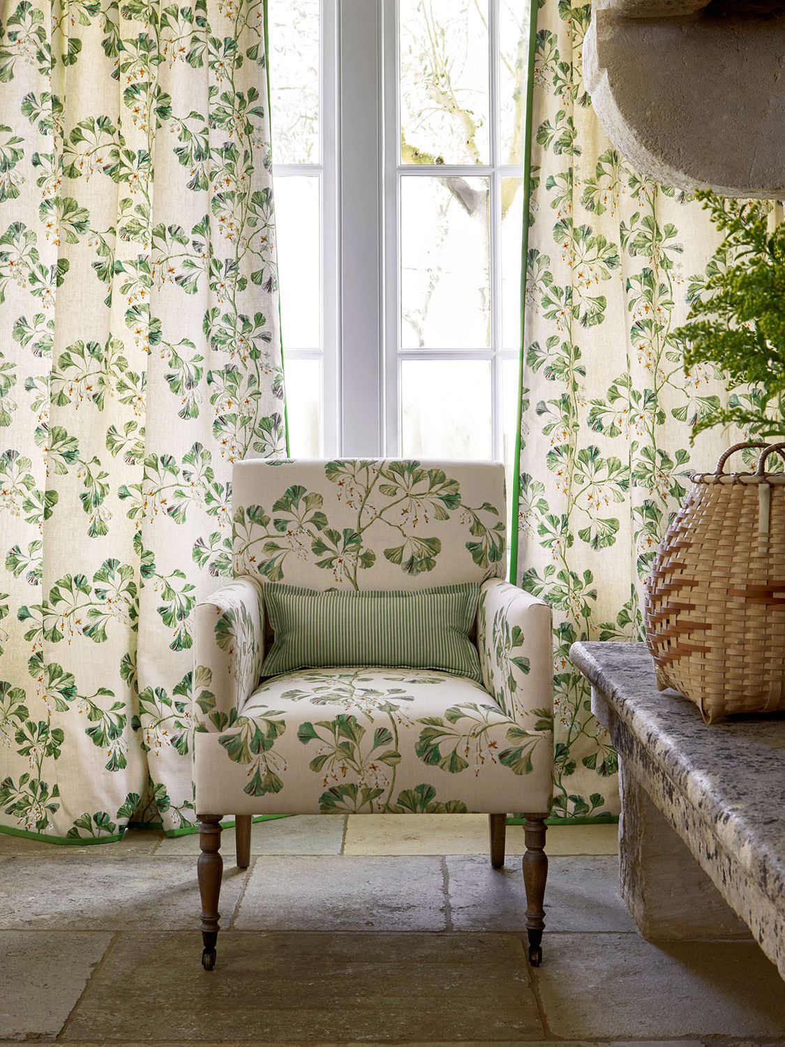Colefax and Fowler Greenacre Furnishing Fabric, Forest Green