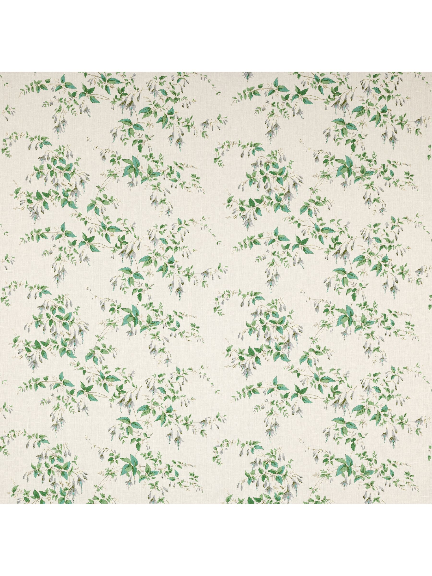 Colefax and Fowler Fuchsia Linen Furnishing Fabric, Silver/Leaf
