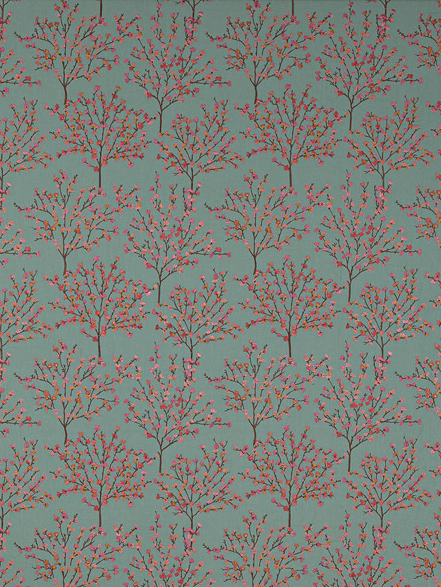 Jane Churchill Blossom Tree Furnishing Fabric, Aqua/Pink