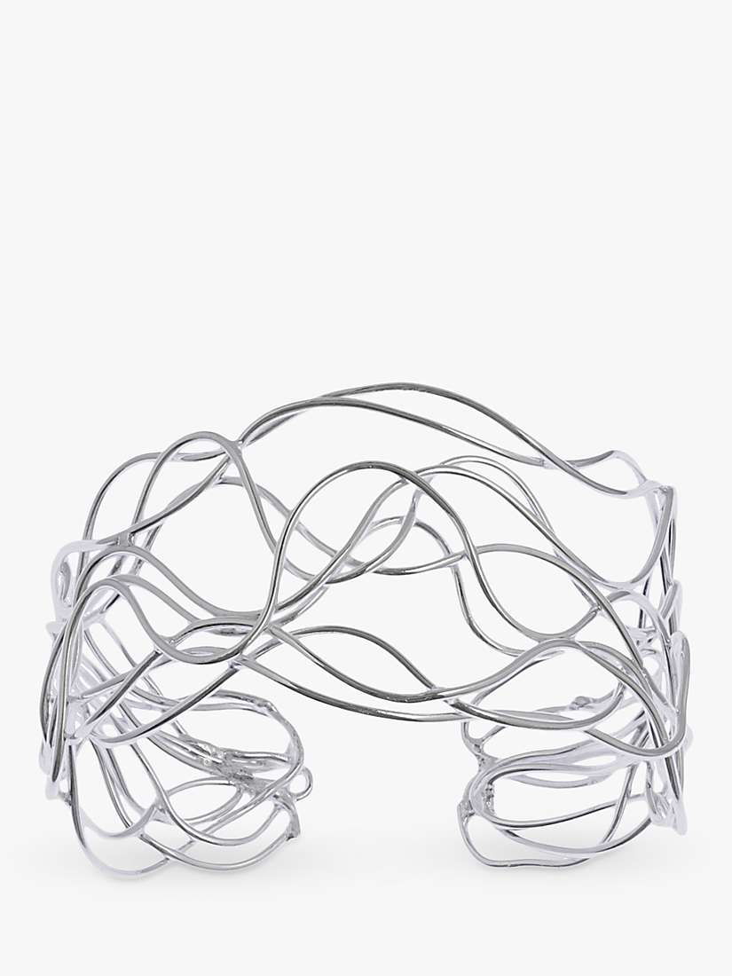 Buy Nina B Abstract Weave Sterling Silver Cuff, Silver Online at johnlewis.com