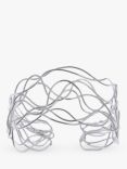 Nina B Abstract Weave Sterling Silver Cuff, Silver