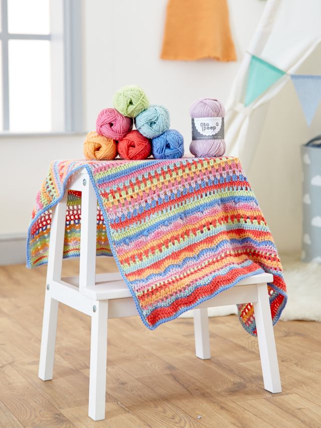 West Yorkshire Spinners Bo Peep Luxury Baby DK Carousel Blanket Crochet Kit