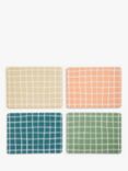 John Lewis Check Print Cork-Backed Placemats, Set of 4, Assorted