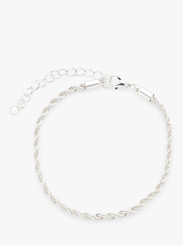 John Lewis Rope Chain Bracelet, Silver
