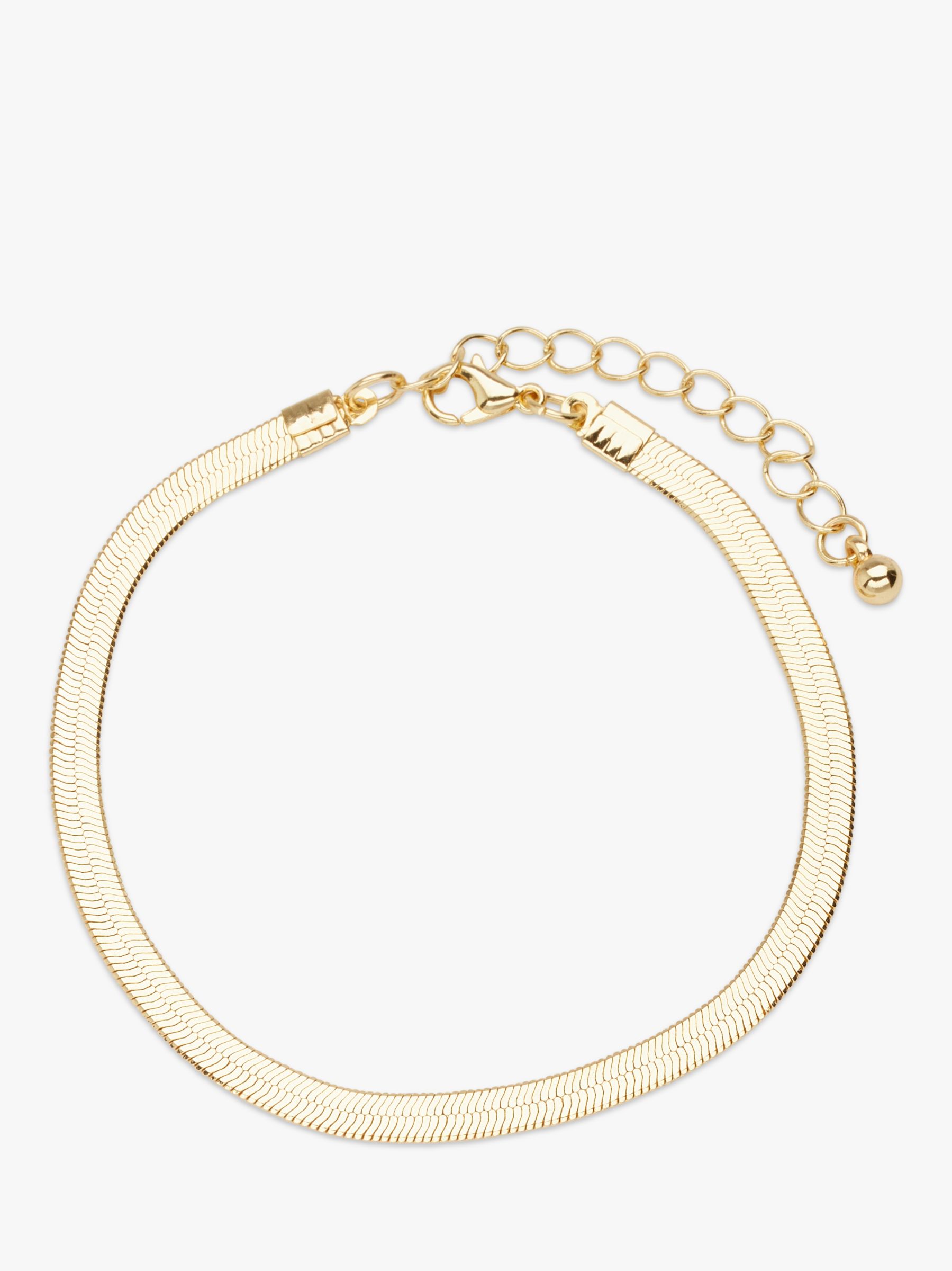 Snake Chain Bracelet Gold / Flat