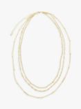 John Lewis Triple Layer Chain Necklace, Gold