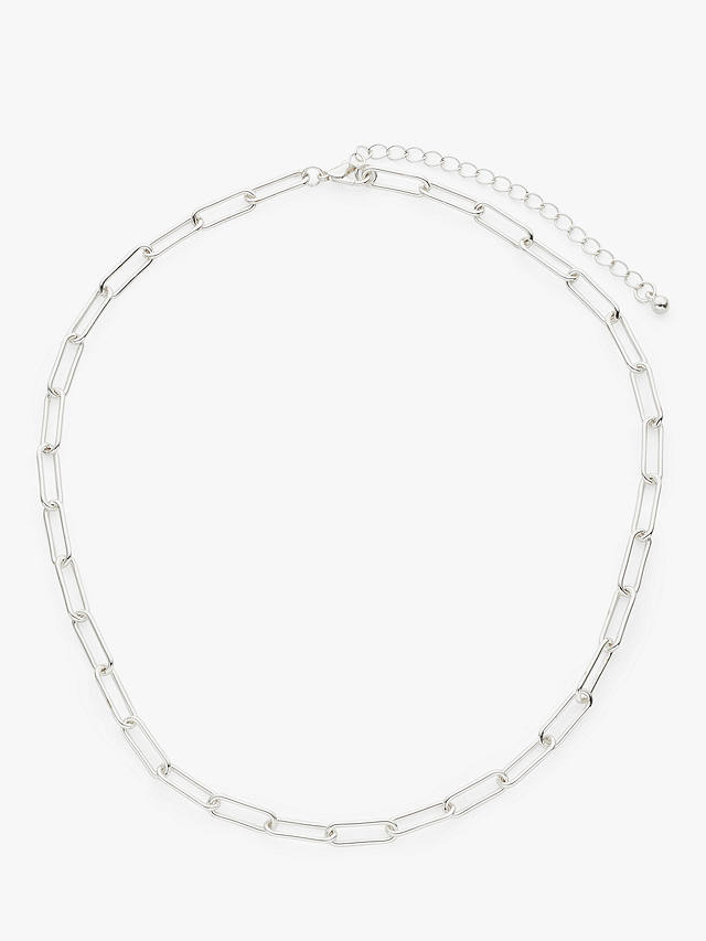 John Lewis Paperclip Link Chain Necklace, Silver
