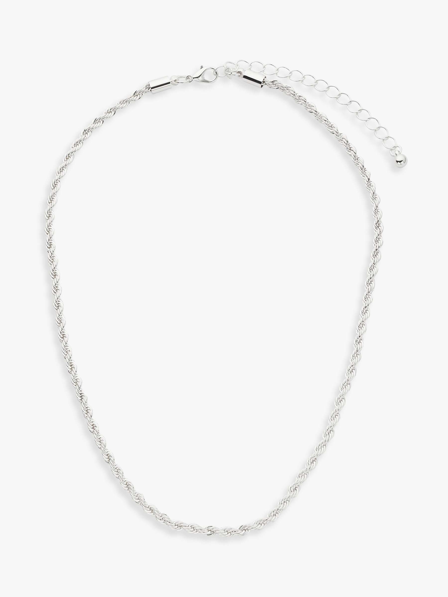 Buy John Lewis Rope Chain Necklace, Silver Online at johnlewis.com
