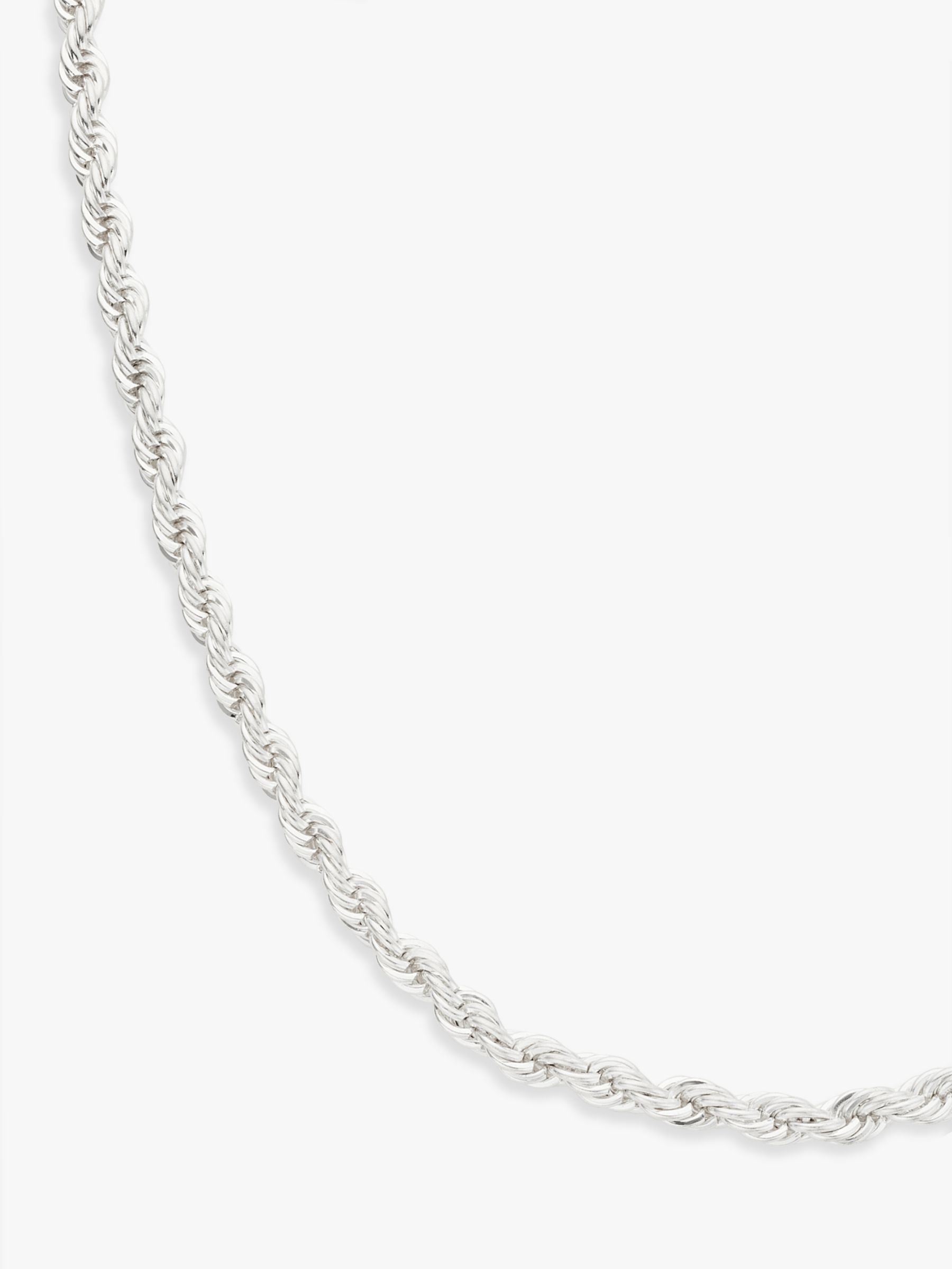 John Lewis Rope Chain Necklace, Silver