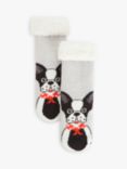 John Lewis Chunky Frenchie Slipper Socks, Grey/Multi