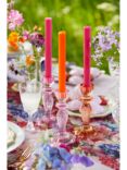 Talking Tables Boho Glass Candle Holder, Pink